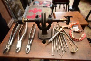 History of dentistry. Early 20th-Century dental instruments (photo courtesy of Beamish Museum of the North)