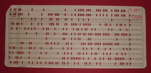 Photo - The author can remember using punched-cards to input data for CAD systems during the design of the Bristol Ring-road during the 1980s.